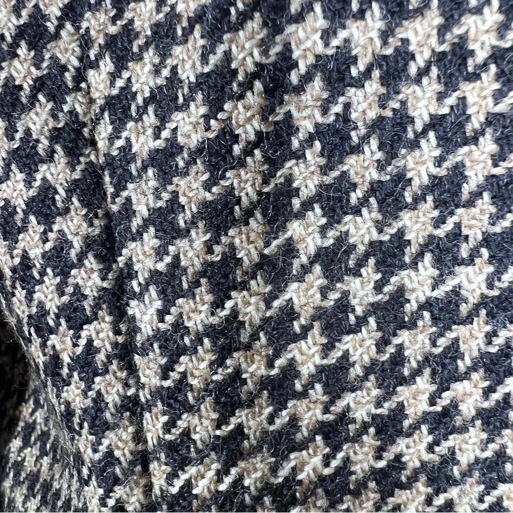 CHAPS Ralph Lauren Black & Tan Houndstooth Pure New Wool Men’s Blazer 42S